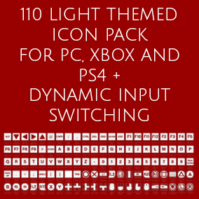 Dynamic Switching PS4/Xbox/PC Icon Pack - 110 Light Themed Icons